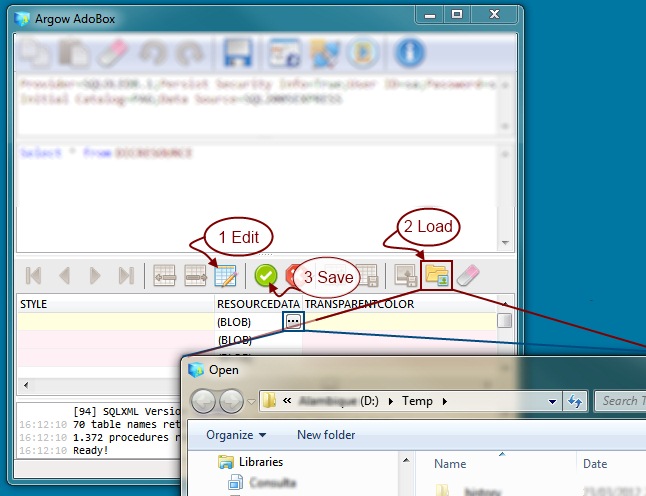 SQL BLOB column upload