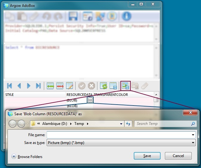 SQL BLOB column download